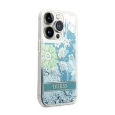 Guess Guess Liquid Glitter Flower - Kryt Na Iphone 14 Pro (Zelený)