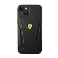 Ferrari Ferrari Kožené Strany Razítka – Pouzdro Na Iphone 14 (Černé)