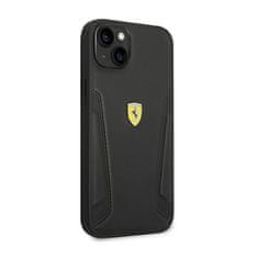 Ferrari Ferrari Kožené Strany Razítka – Pouzdro Na Iphone 14 Plus (Černé)