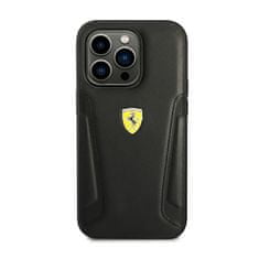 Ferrari Kožené Strany Razítka Ferrari – Pouzdro Na Iphone 14 Pro (Černé)