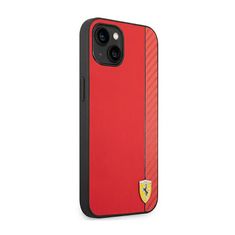 Ferrari Ferrari Carbon - Kryt Na Iphone 14 Plus (Červený)