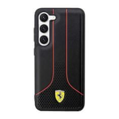 Ferrari Kolekce Ferrari Perforated 296P – Pouzdro Na Samsung Galaxy S23+ (Černé)
