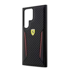 Ferrari Ferrari Carbon Contrast Edges - Samsung Galaxy S23 Ultra Pouzdro (Černé)