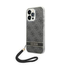 Guess Guess 4G Print Cord - Pouzdro Šňůrkou Na Iphone 14 Pro Max (Černé)