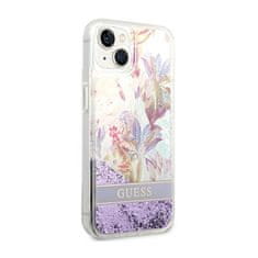 Guess Guess Liquid Glitter Flower - Kryt Na Iphone 14 (Fialový)