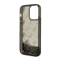 Guess Guess Liquid Glitter Transculent 4G – Pouzdro Pro Iphone 14 Pro Max (Černé)