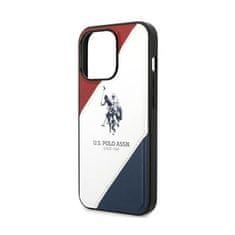 US Polo Us Polo Assn Tricolor Embossed - Iphone 14 Pro Max Pouzdro (Bílá)