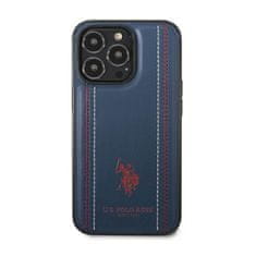 US Polo Us Polo Assn Leather Stitch - Kryt Na Iphone 14 Pro Max (Granátový)