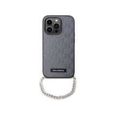 Karl Lagerfeld Karl Lagerfeld Saffiano Monogram Chain - Kryt Na Iphone 14 Pro Max (Stříbrný)
