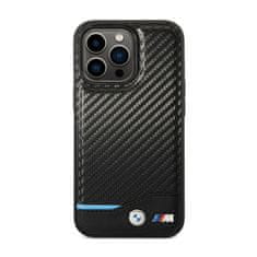 Bmw Bmw Leather Carbon Blue Line - Kryt Na Iphone 13 Pro (Černý)