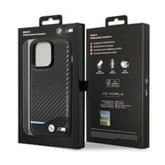 Bmw Bmw Leather Carbon Blue Line - Kryt Na Iphone 13 Pro (Černý)