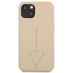 Guess Guess Saffiano Triangle Logo Case - Kryt Na Iphone 14 Plus (Béžová)