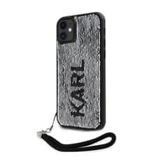 Karl Lagerfeld Karl Lagerfeld Sequins Cord - Kryt Šňůrkou Na Iphone 11 (Stříbrný)