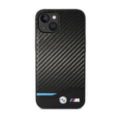Bmw Bmw Leather Carbon Blue Line – Pouzdro Na Iphone 13 (Černé)
