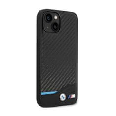 Bmw Bmw Leather Carbon Blue Line – Pouzdro Na Iphone 13 (Černé)