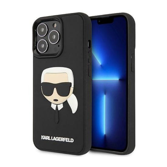Karl Lagerfeld Karl Lagerfeld 3D Rubber Karl`s Head - Kryt Na Iphone 14 Pro (Černý)