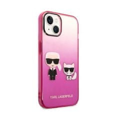 Karl Lagerfeld Karl Lagerfeld Gradient Ikonik Karl & Choupette - Pouzdro Na Iphone 14 Plus (Růžové
