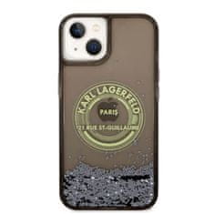 Karl Lagerfeld Karl Lagerfeld Liquid Glitter Round Rsg Logo Case - Kryt Na Iphone 14 (Černý)