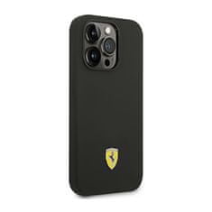 Ferrari Ferrari Silicone Metal Logo - Kryt Na Iphone 14 Pro (Černý)