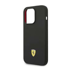 Ferrari Ferrari Silicone Metal Logo - Kryt Na Iphone 14 Pro (Černý)