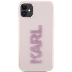 Karl Lagerfeld Karl Lagerfeld 3D Rubber Glitter Logo - Kryt Na Iphone 11 (Růžový)