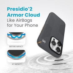 Speck Speck Presidio2 Grip – Pouzdro Na Iphone 15 Pro (Uhlově Šedá / Studená Bronzová / Wh