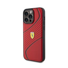 Ferrari Ferrari Twist Metal Logo - Pouzdro Na Iphone 15 Pro Max (Červené)