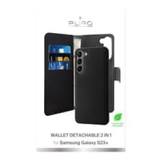Puro Puro Wallet Detachable - Pouzdro 2V1 Samsung Galaxy S23+ (Černé)