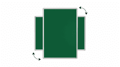 Allboards , Textilní nástěnka 90x60 cm (zelená), TF96Z
