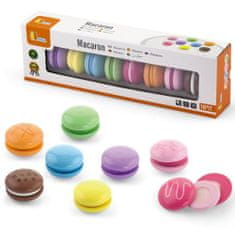 LEBULA Dřevěné sušenky Sada barevných makronek Viga Toys, 8 kusů