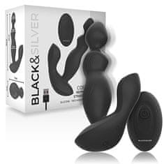 BLACK&SILVER Black and Silver Cora (Black), anální kolík s vibrací a ovladačem