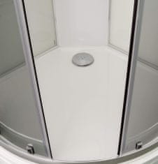 Arttec BRILIANT 90 x 90 cm - Masážní sprchový box model 5 šedé sklo