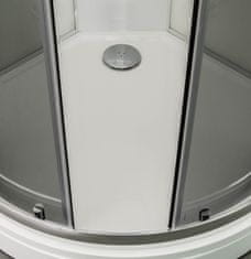 Arttec BRILIANT 90 x 90 cm - Parní masážní sprchový box model 9 šedé sklo