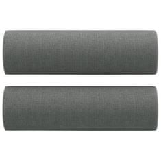 shumee 2dílná sedací souprava s polštáři tmavě šedá textil