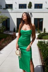 Fasardi Smyslné šaty s otevřenými zády, zelené L