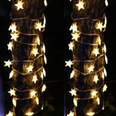 HOME & MARKER® LED vánoční dekorace - Hvězdy, Vánoční osvětlení, Vánoční LED dekorace do okna, na stromek, na poličku, 6m | STARYGLOW