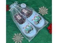 sarcia.eu DISNEY Stitch Vánoční pantofle/nazouváky,dámské pantofle + ozdobná taštička 40-41 EU