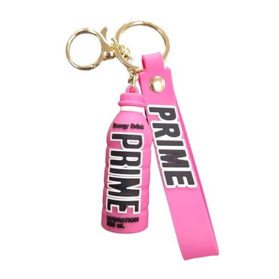 PRIME Přívěsek na klíče PRIME - lahev růžová