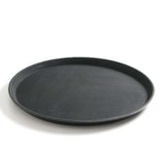 shumee Číšnický podnos, protiskluzový, odolný, kulatý, prům. 41 cm - černá