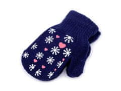 Kraftika 1pár 23 modrá berlínská vločka dětské pletené rukavice