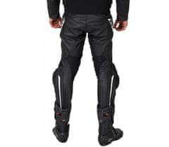 Dainese kalhoty DELTA 3 LEATHER PANTS BLACK/BLACK/WHITE - vel. 50