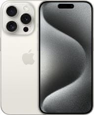 Apple iPhone 15 Pro, 256GB, White Titanium