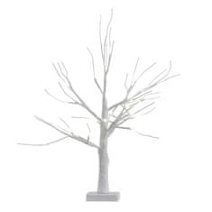 MojeParty Dekorace strom s LED světýlky bílý 40 cm
