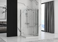 BPS-koupelny Čtvercový zalamovací sprchový kout REA FOLD N2 100x100 cm, chrom