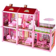 MG Fashion Villa domeček pro panenky, růžový