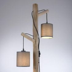 PAUL NEUHAUS LEUCHTEN DIREKT is JUST LIGHT stojací svítidlo přírodní dřevo 2 ramenné látkové stínidlo venkovský design do interiéru LD 15785-29
