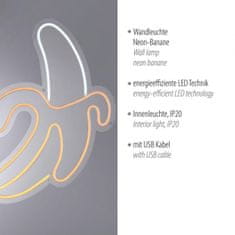 PAUL NEUHAUS LEUCHTEN DIREKT is JUST LIGHT LED nástěnné svítidlo motiv banánu USB šňůrový vypínač dekorace LD 85030-70