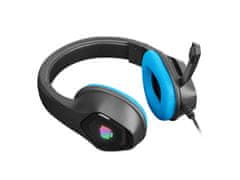 Fury Herní sluchátka s mikrofonem Phantom, drátové, RGB, USB, jack 3,5mm, kabel délka 2m, černá