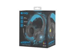Fury Herní sluchátka s mikrofonem Warhawk, drátové, RGB, USB, jack 3,5mm, kabel délka 2m, černá