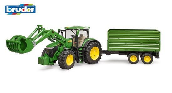 John Deere Farmer - traktor s předním nakladačem a sklápěcím přívěsem